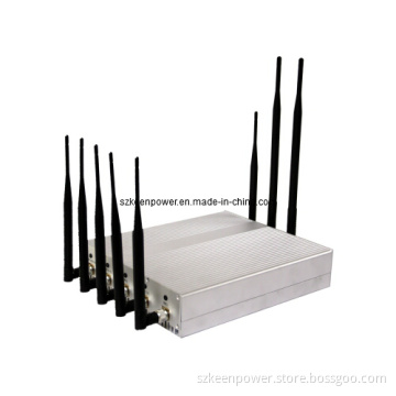 12W 8 Antenna Cell Phone + GPS + WiFi + VHF UHF Jammer (SJ8044)